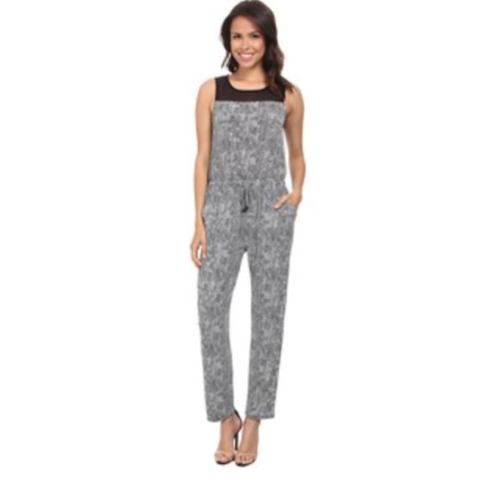 VINCE CAMUTO Sleeveless Scale Imprint Jumpsuit